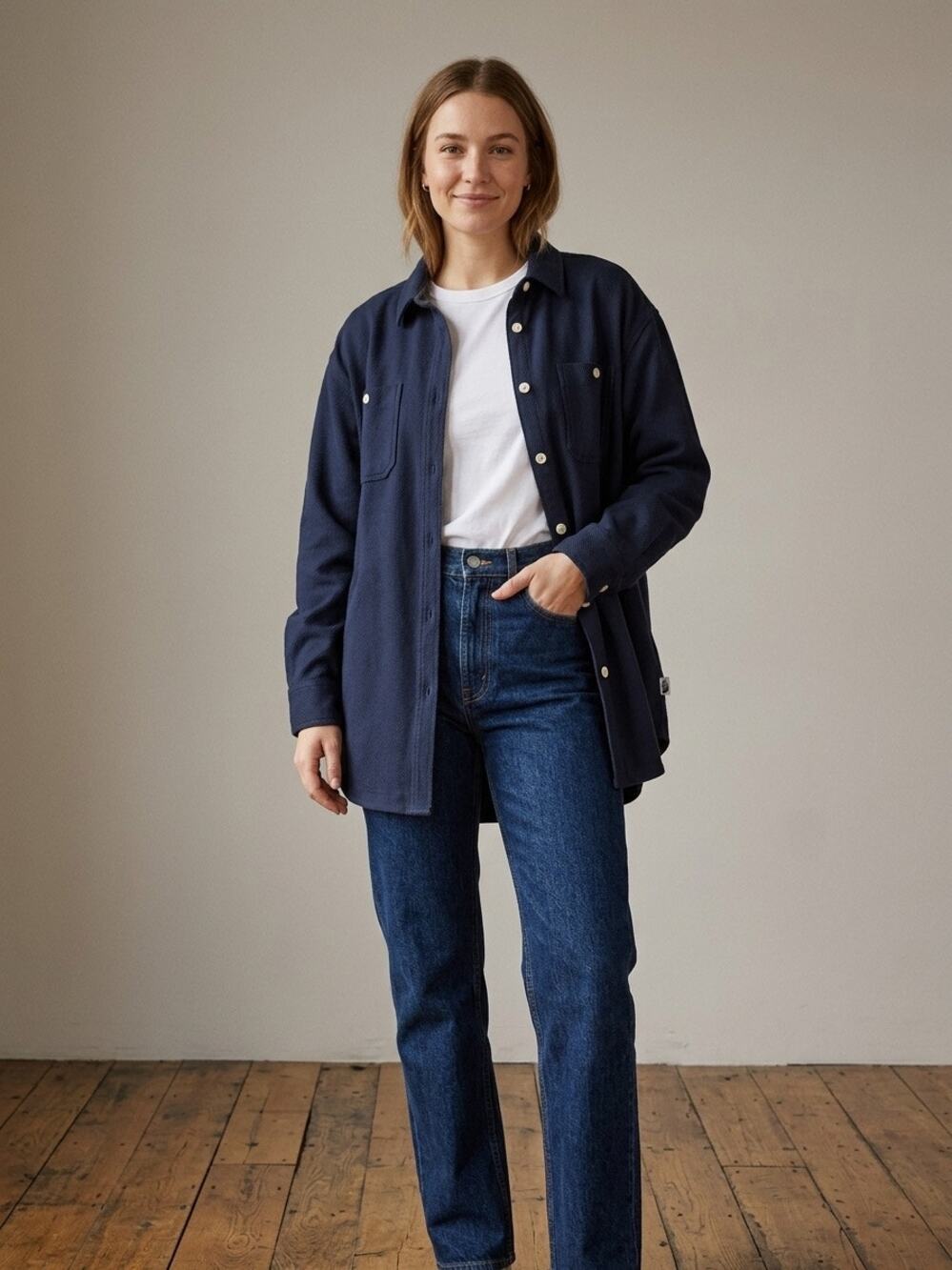 North Face Women's Valley Twill Shirt Shacket Aviator Navy XL layering, gorpcore